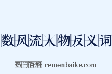 数风流人物反义词是什么意思的图片
